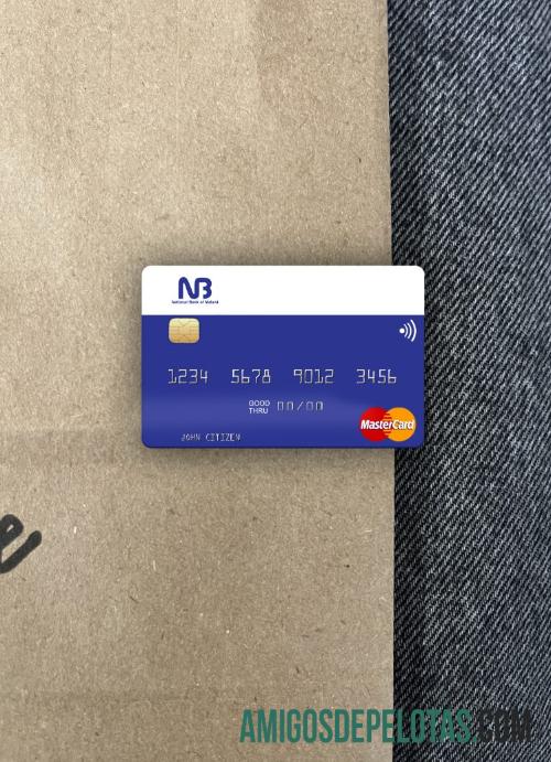 Banco Nacional do Malawi Mastercard Photolook Front do Malawi exemplo real